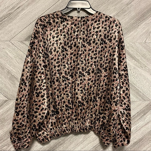 Zara | Sateen Leopard Top Oversized Size XS New With Tags - Picture 5 of 11